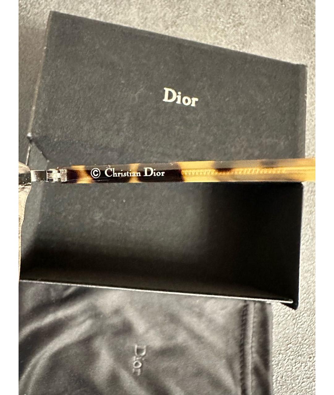 CHRISTIAN DIOR Зеленые металлические солнцезащитные очки, фото 5