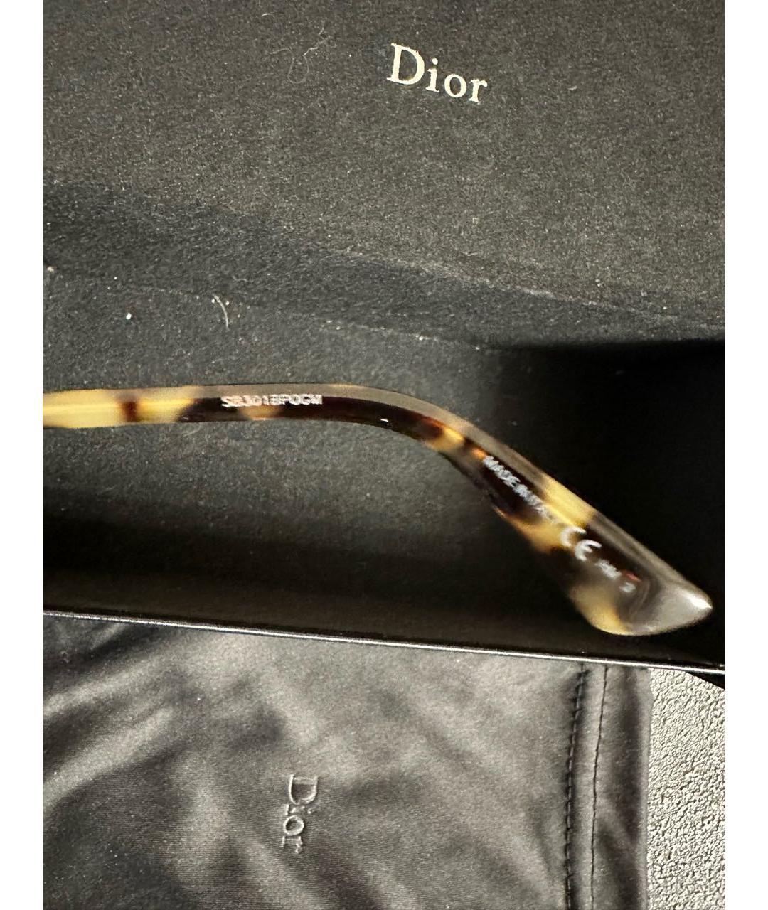 CHRISTIAN DIOR Зеленые металлические солнцезащитные очки, фото 8