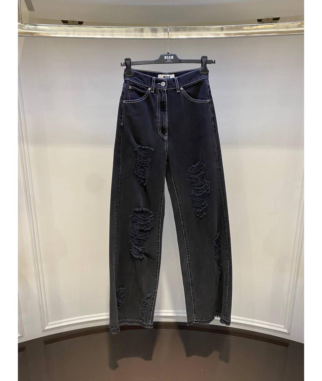 MSGM Синие хлопковые прямые джинсы, фото 2