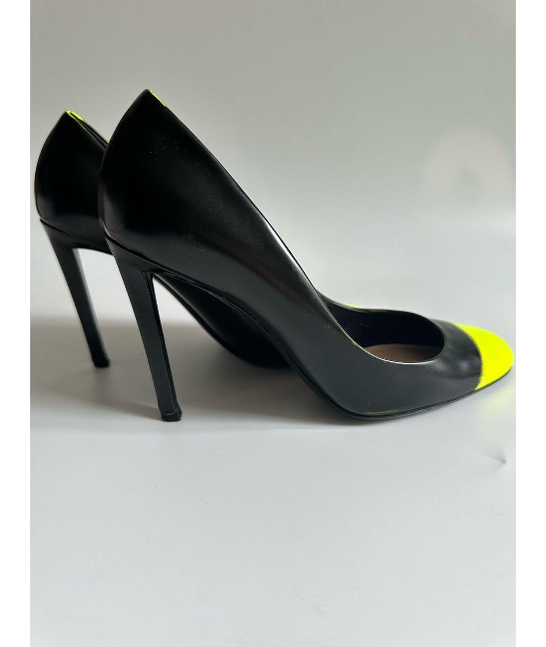 CHRISTIAN DIOR Черные кожаные туфли, фото 3