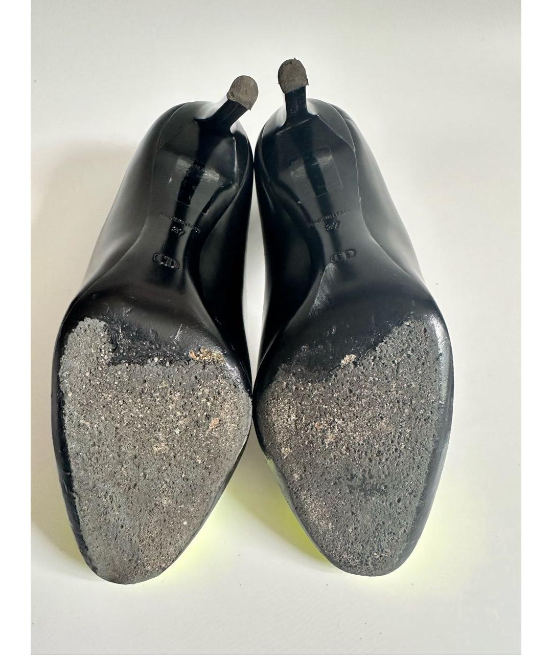 CHRISTIAN DIOR Черные кожаные туфли, фото 6
