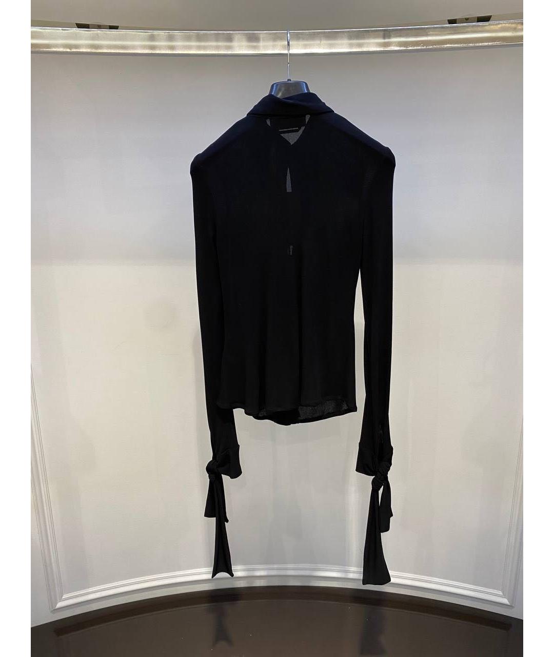 MSGM Черная вискозная блузы, фото 3