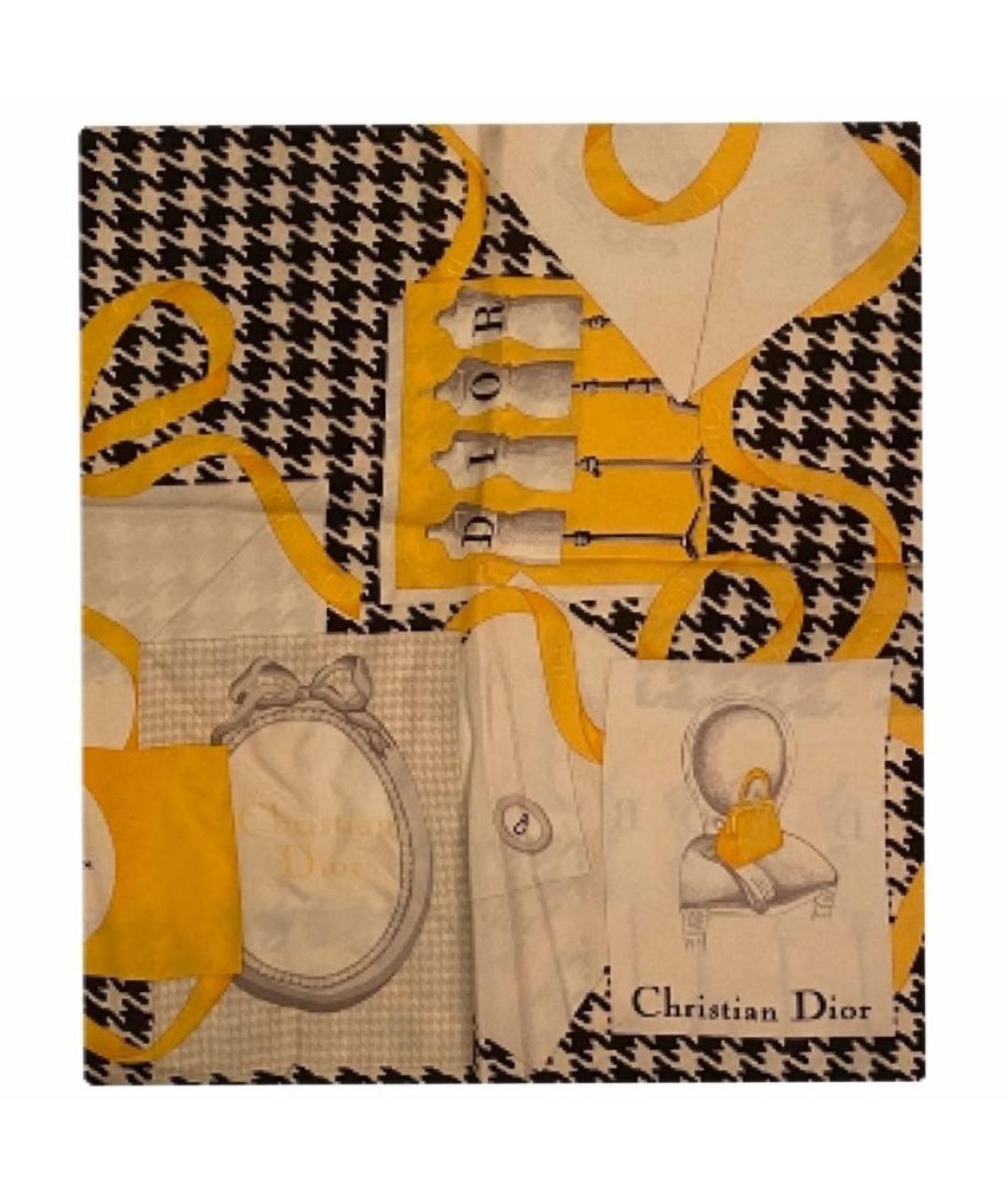 CHRISTIAN DIOR Мульти шелковый платок, фото 9