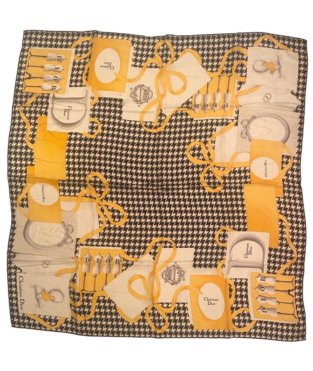 CHRISTIAN DIOR Мульти шелковый платок, фото 3