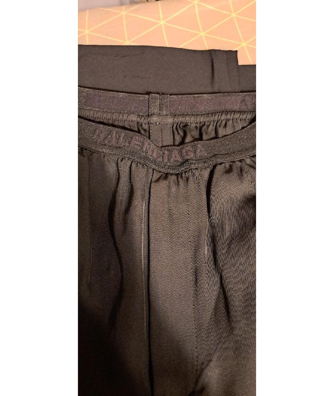 BALENCIAGA Черные полиэстеровые брюки широкие, фото 5