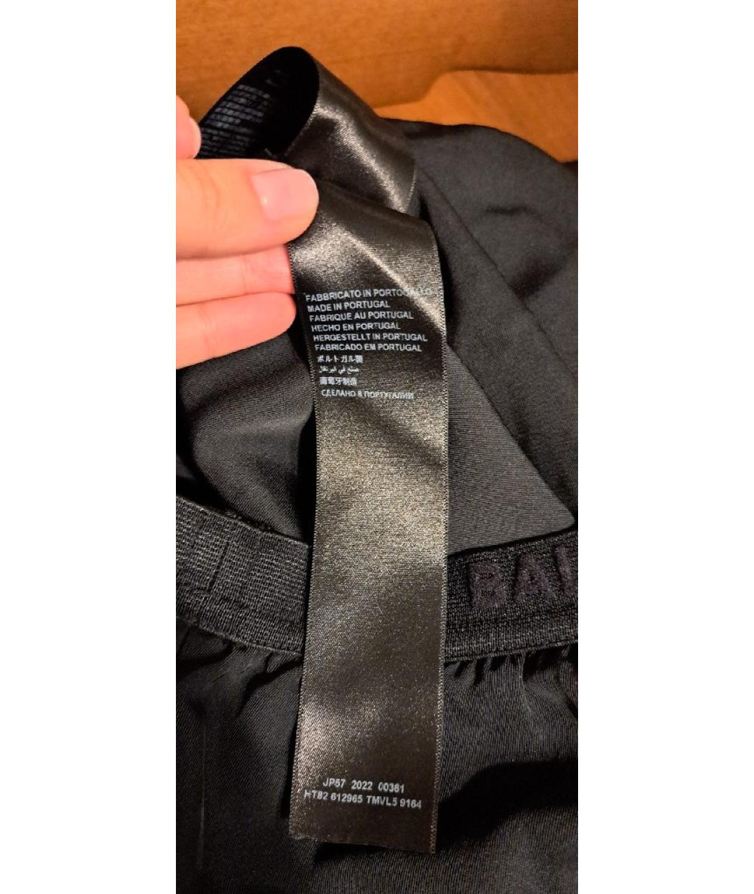 BALENCIAGA Черные полиэстеровые брюки широкие, фото 7