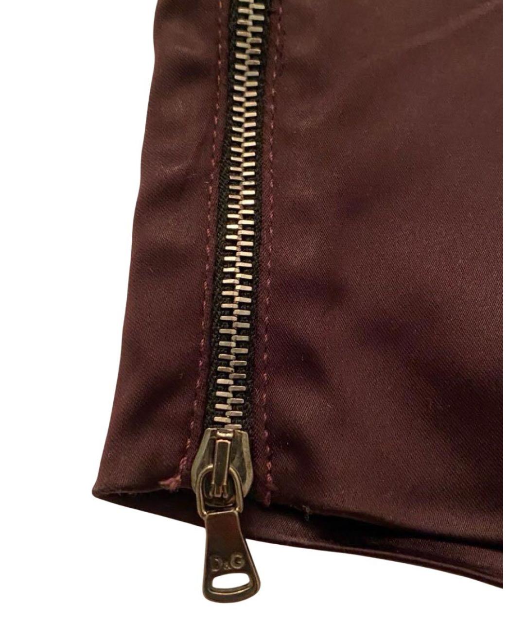 DOLCE&GABBANA Коричневые ацетатные брюки узкие, фото 3