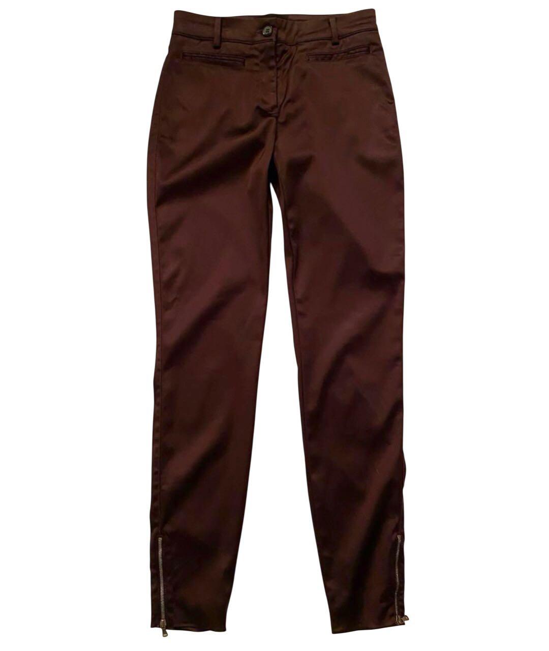 DOLCE&GABBANA Коричневые ацетатные брюки узкие, фото 1