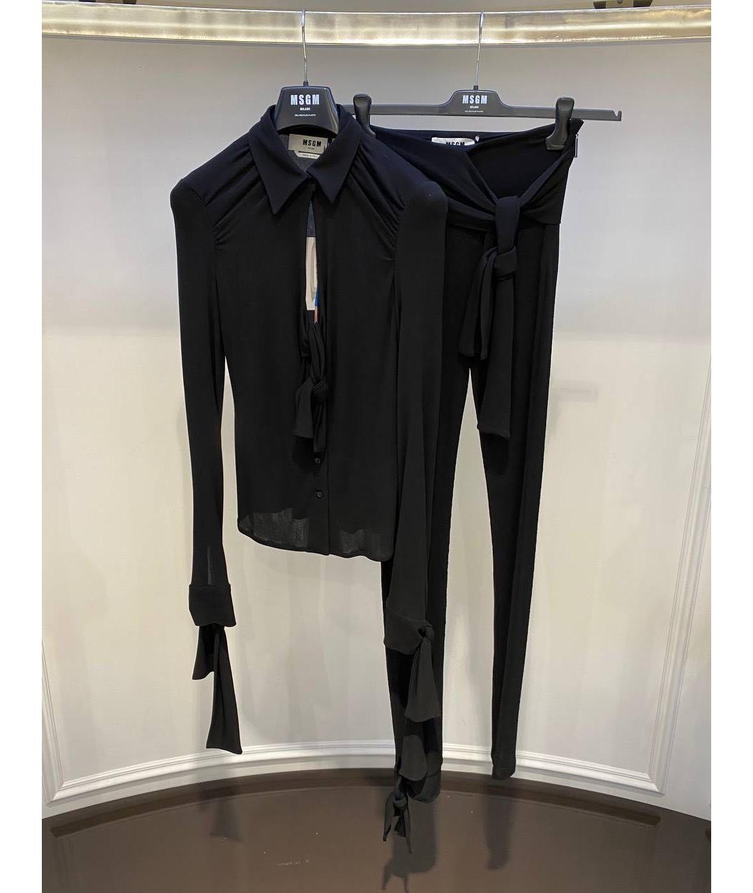 MSGM Черные леггинсы и велосипедки, фото 2