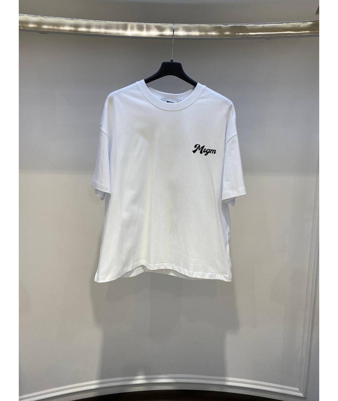 MSGM Белая хлопковая футболка, фото 2
