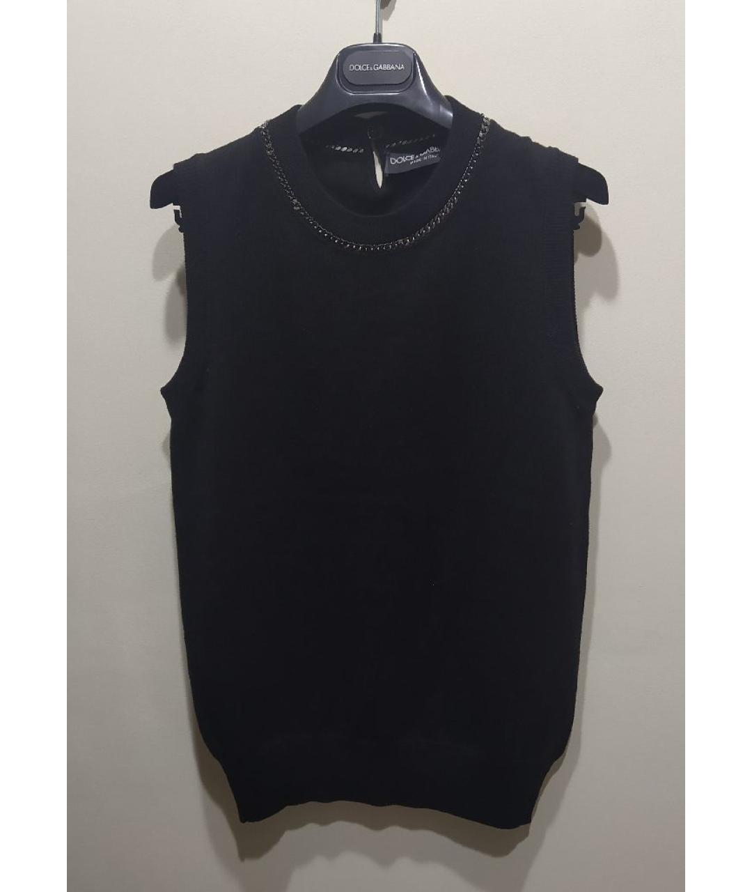 DOLCE&GABBANA Черная шерстяная жилетка, фото 7