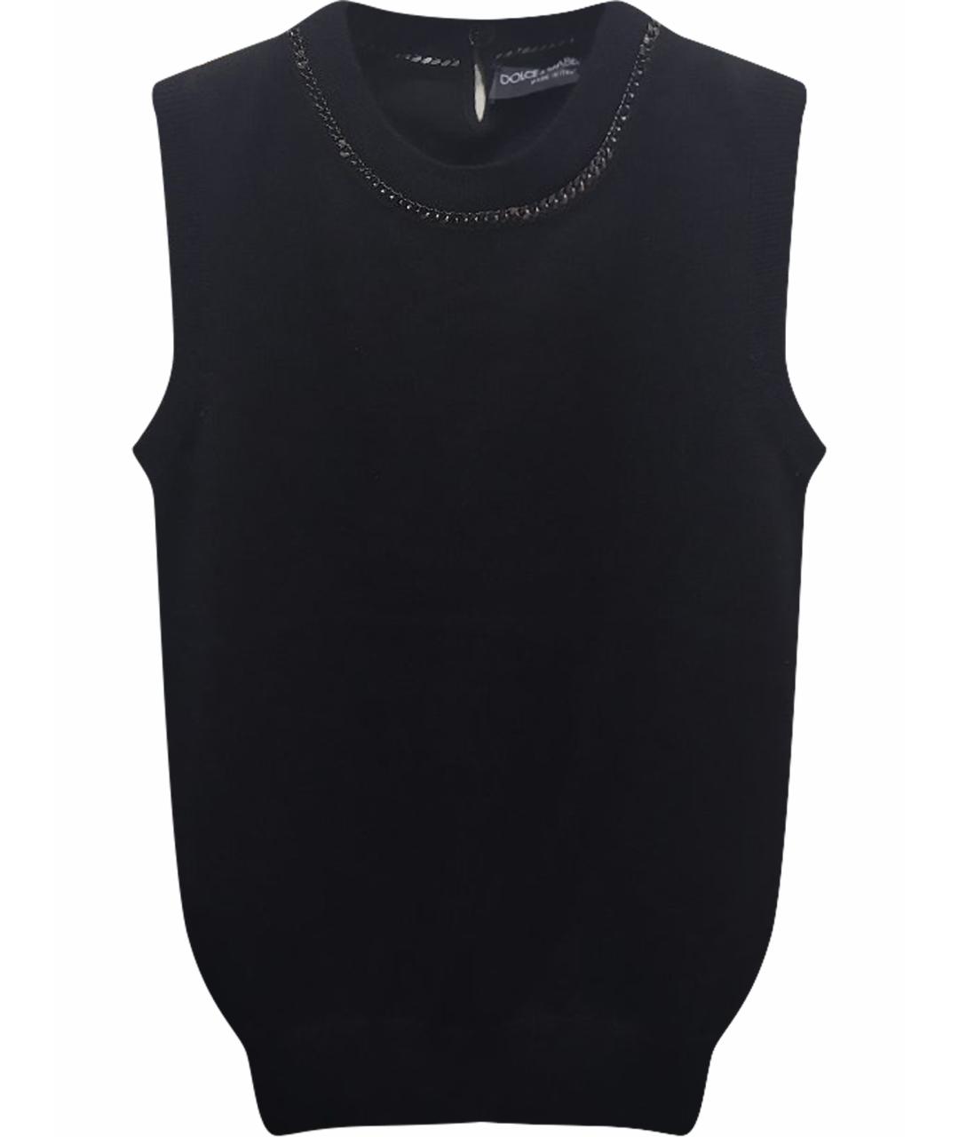 DOLCE&GABBANA Черная шерстяная жилетка, фото 1