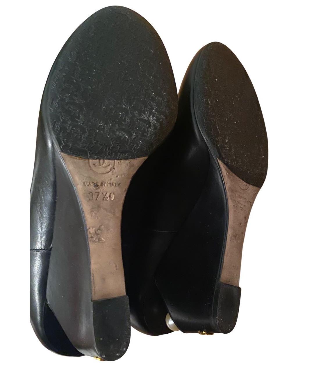 CHANEL Черные кожаные ботильоны, фото 7