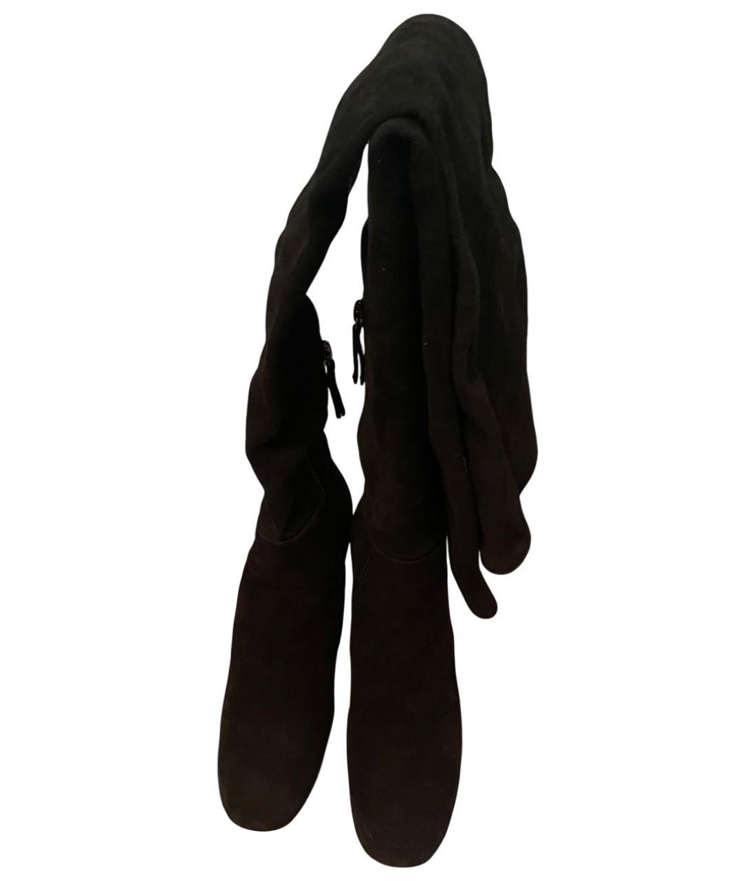 ERMANNO SCERVINO Черные замшевые ботфорты, фото 4