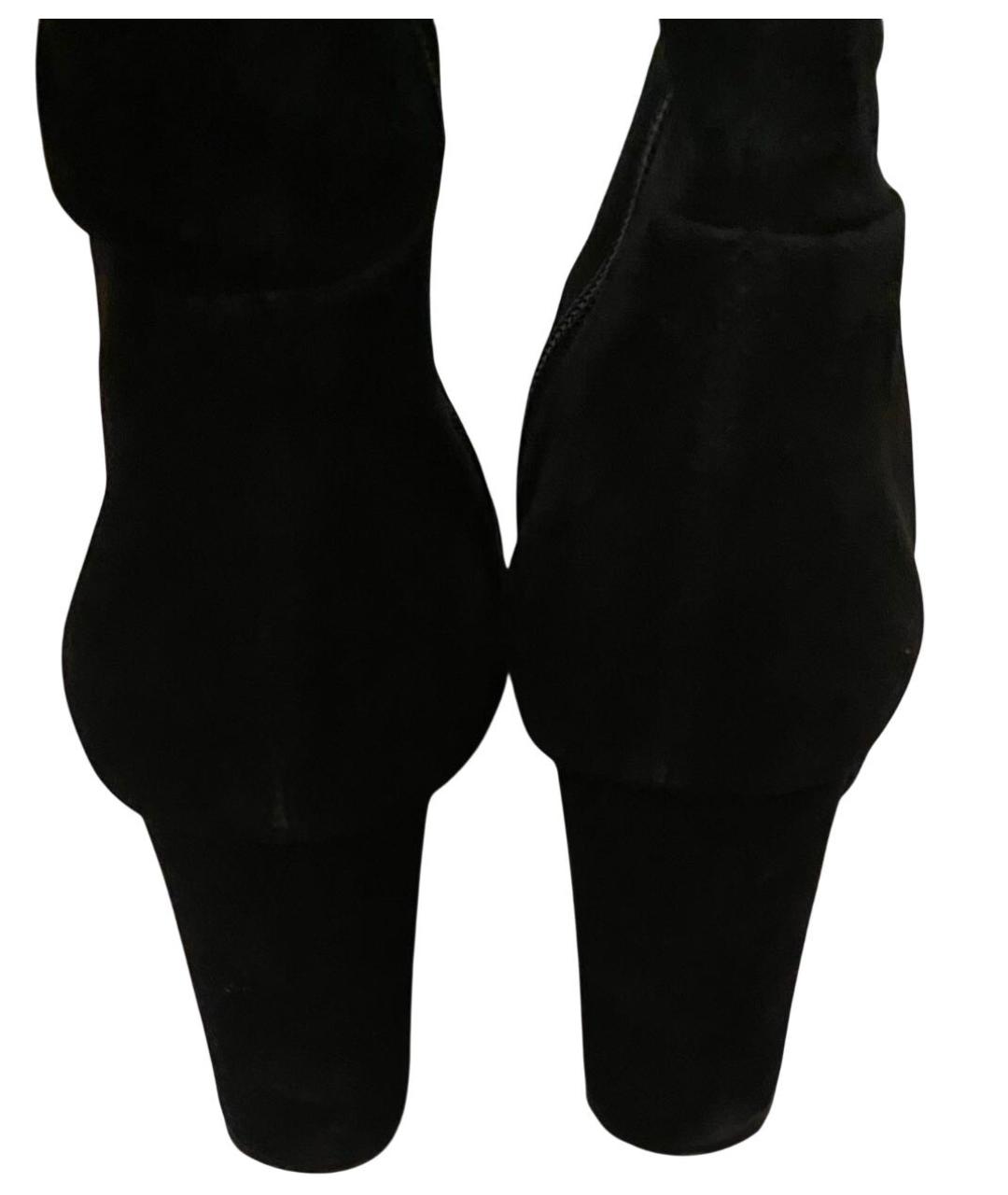 ERMANNO SCERVINO Черные замшевые ботфорты, фото 5