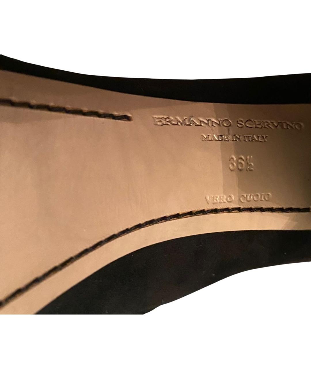 ERMANNO SCERVINO Черные замшевые ботфорты, фото 8