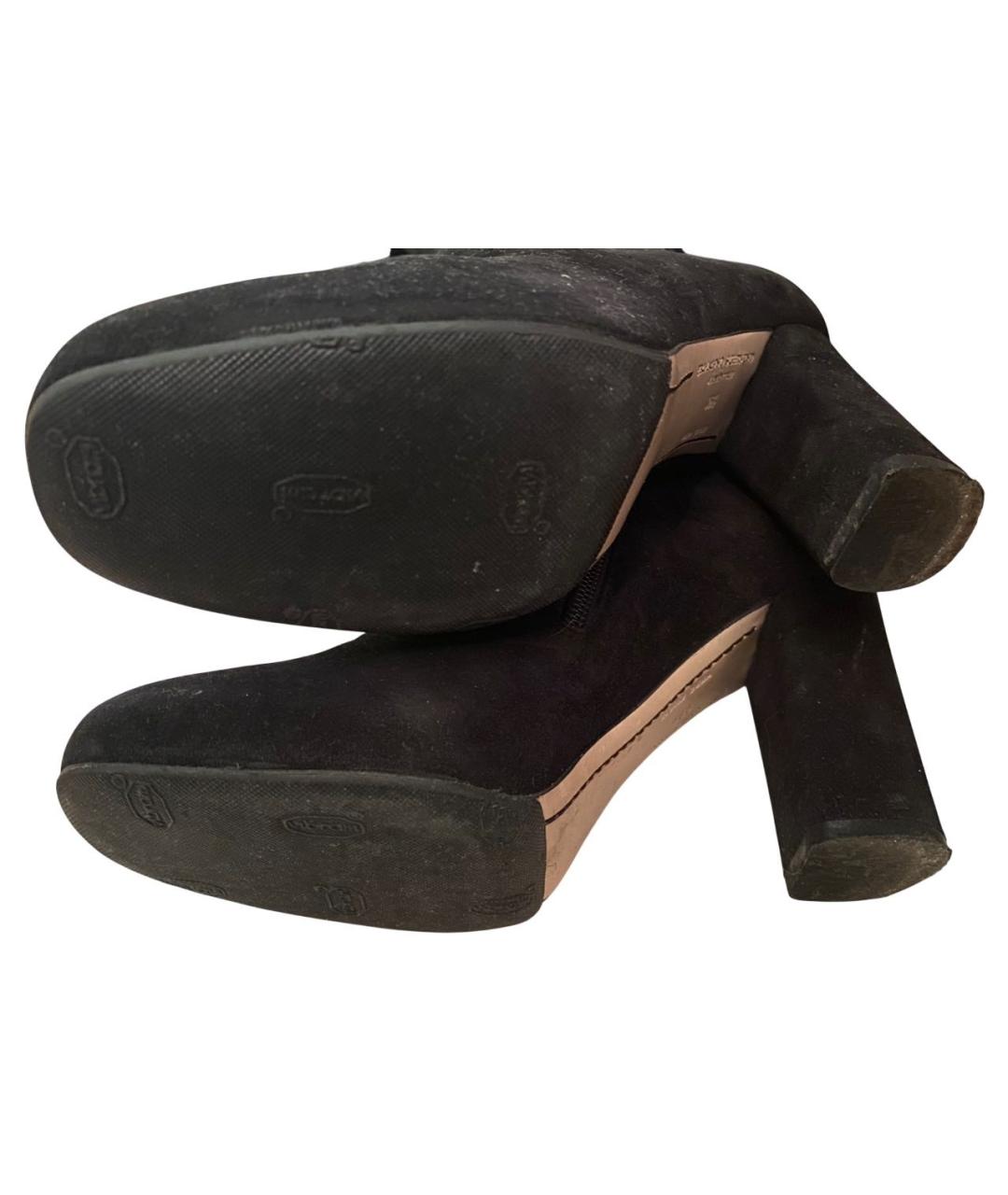 ERMANNO SCERVINO Черные замшевые ботфорты, фото 7