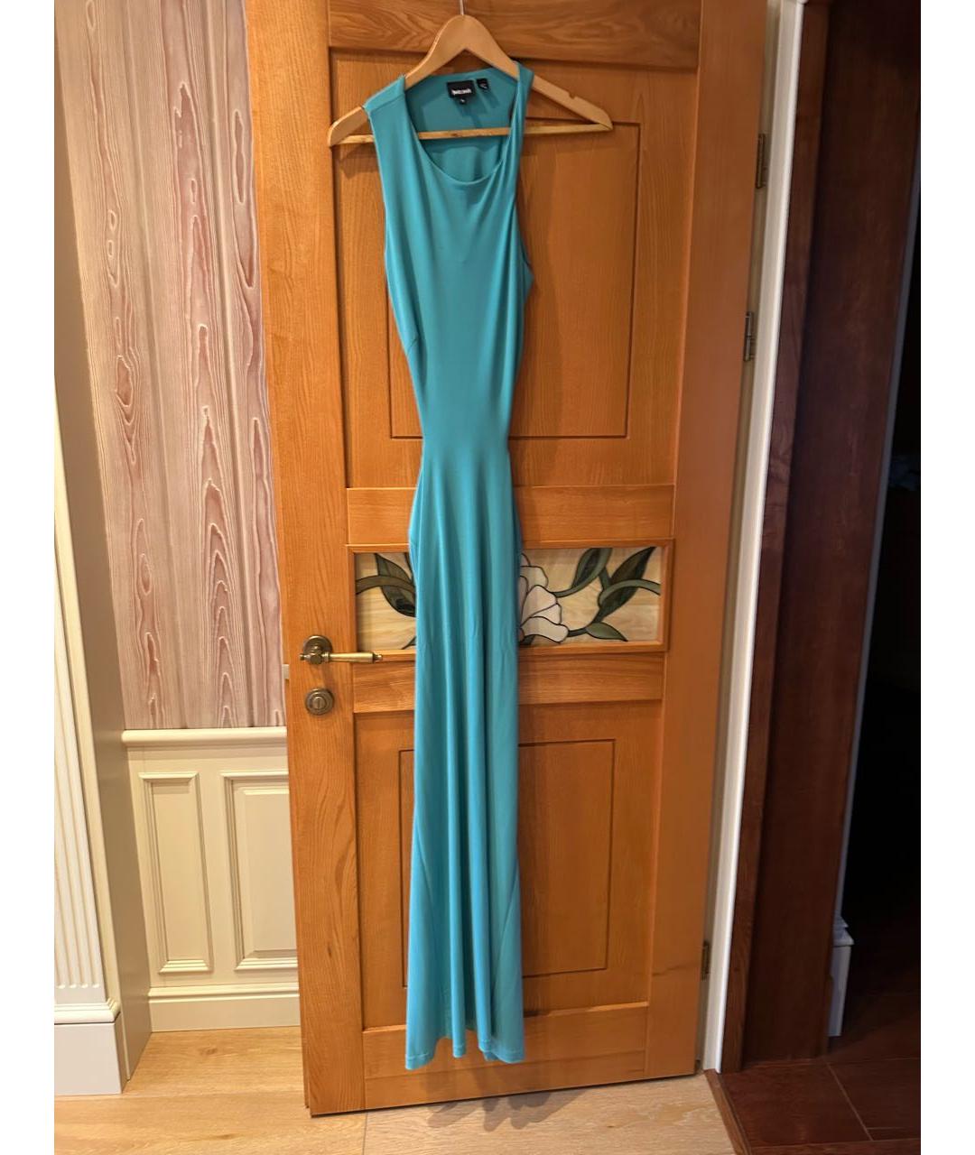 JUST CAVALLI Бирюзовое вечернее платье, фото 8