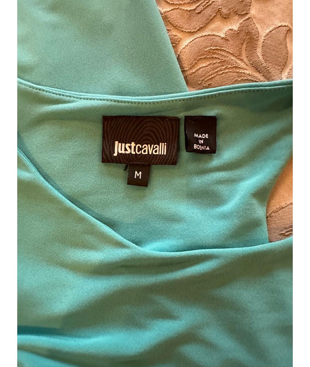 JUST CAVALLI Бирюзовое вечернее платье, фото 3