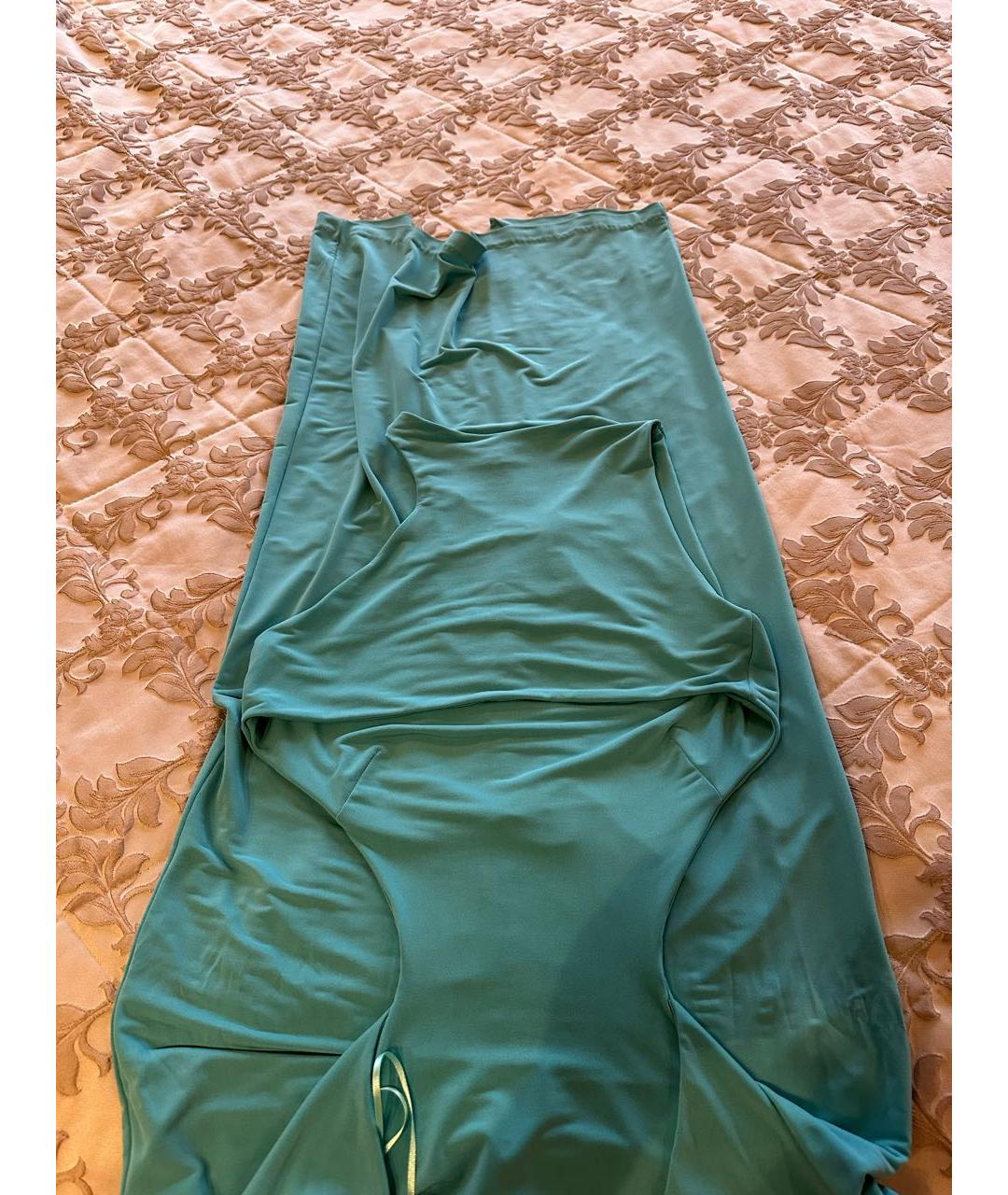 JUST CAVALLI Бирюзовое вечернее платье, фото 6