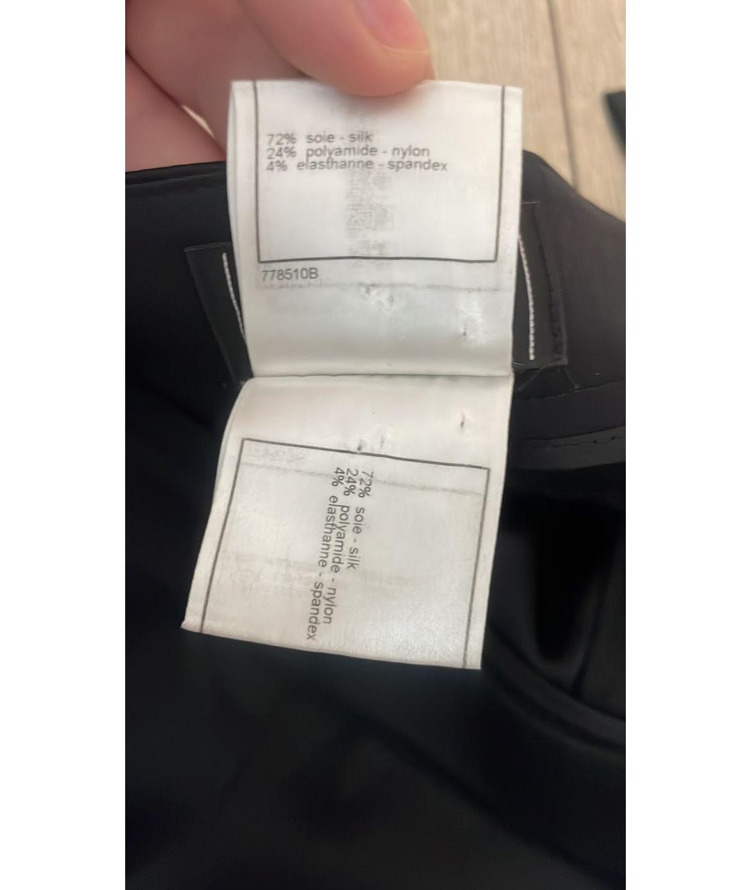 CHANEL Черные шелковые прямые брюки, фото 3