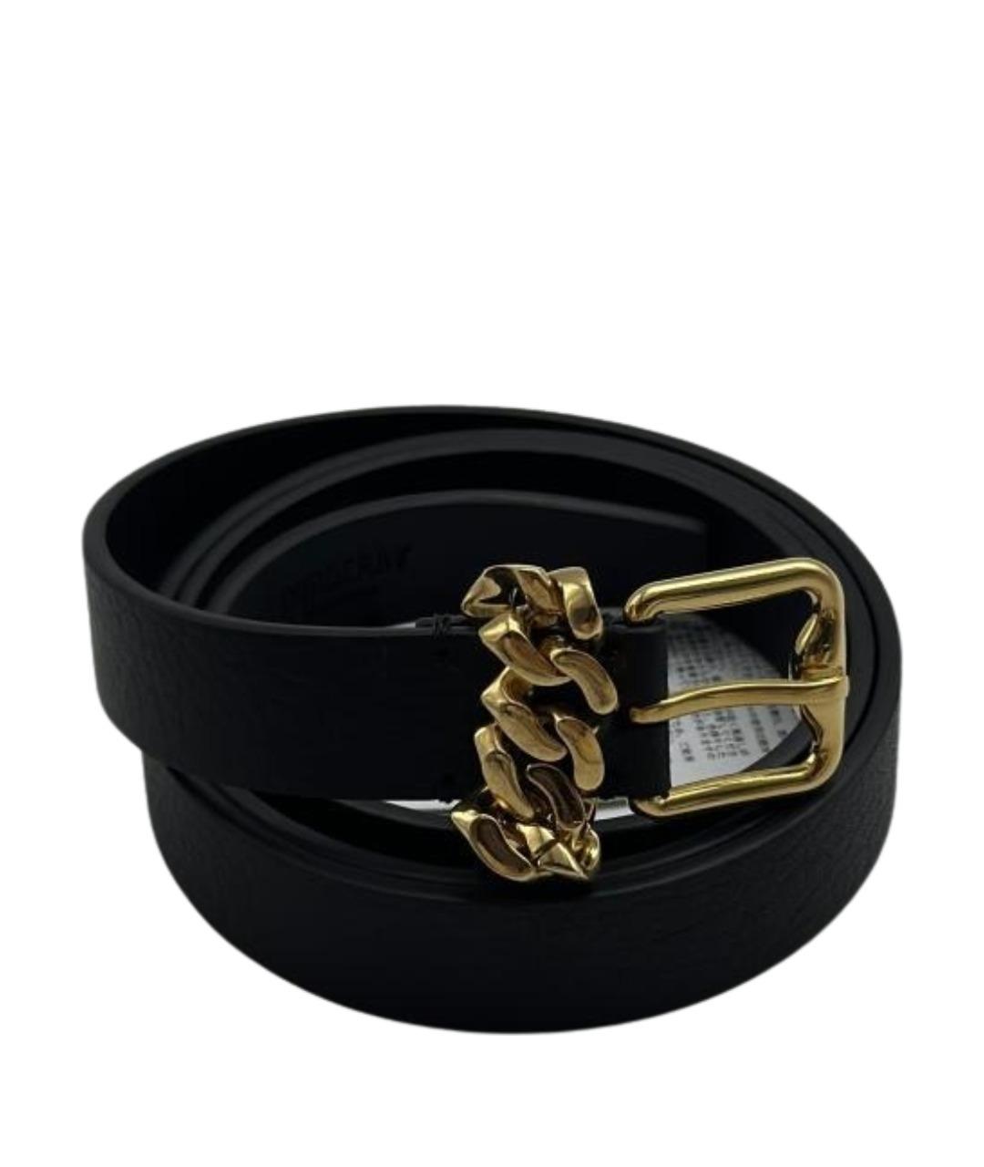 BURBERRY Черный кожаный ремень, фото 1