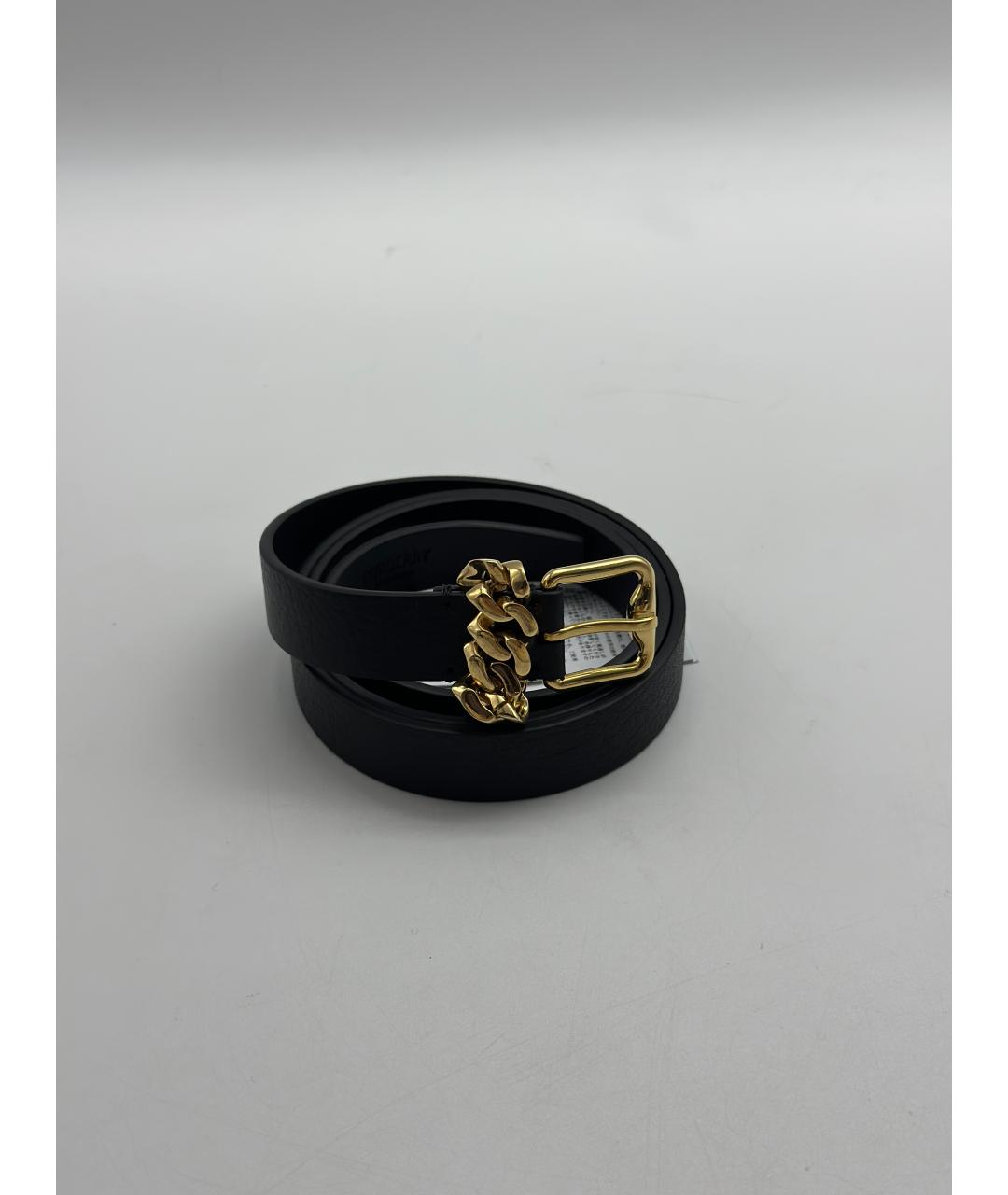 BURBERRY Черный кожаный ремень, фото 6