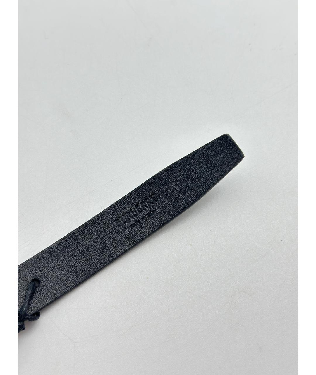 BURBERRY Черный кожаный ремень, фото 2