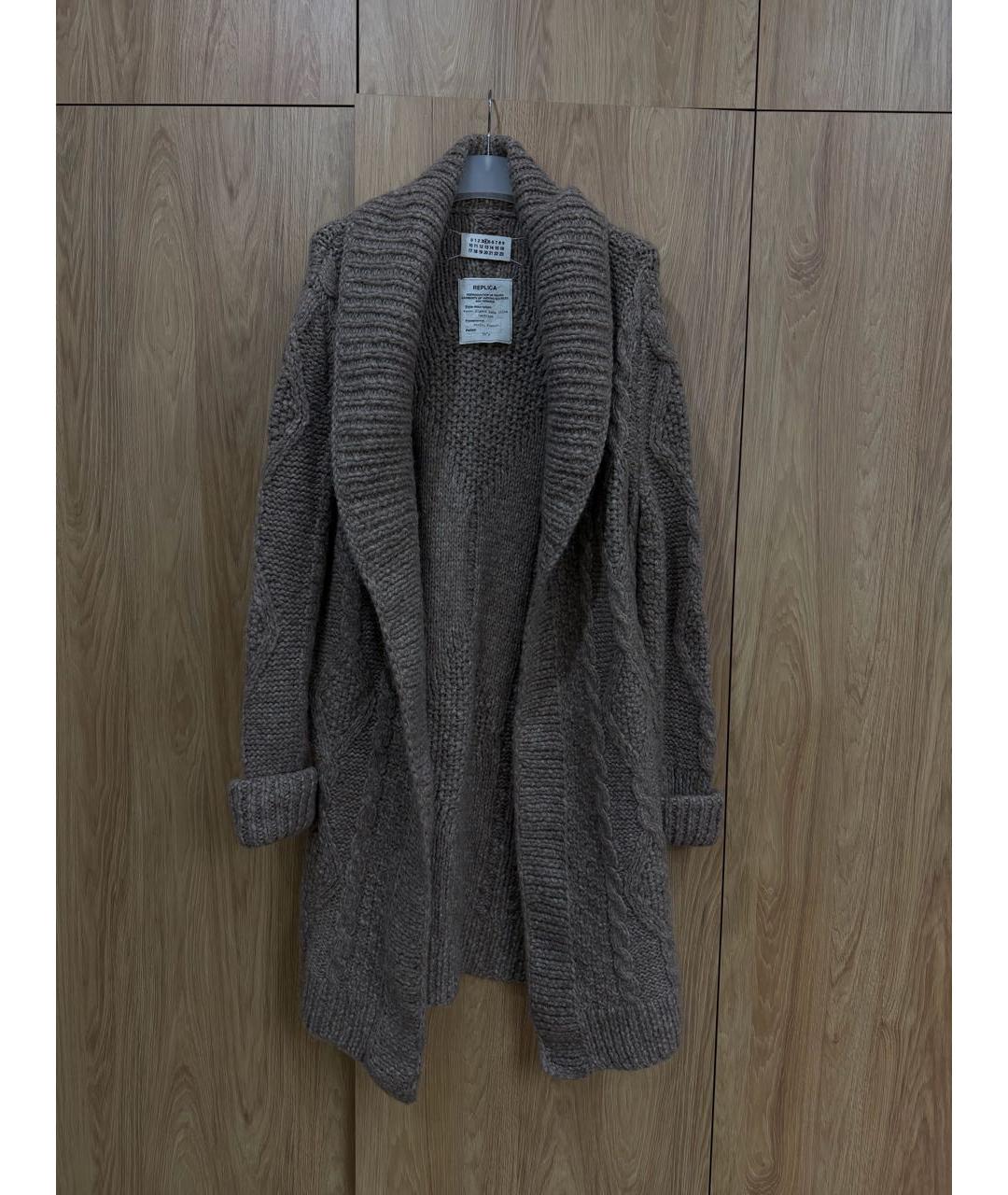 MM6 MAISON MARGIELA Бежевый шерстяной кардиган, фото 5