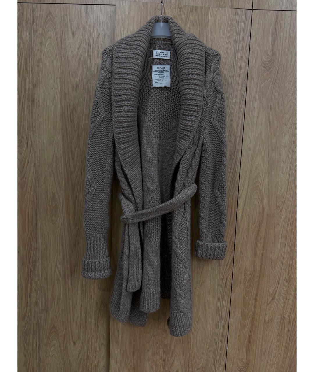 MM6 MAISON MARGIELA Бежевый шерстяной кардиган, фото 4