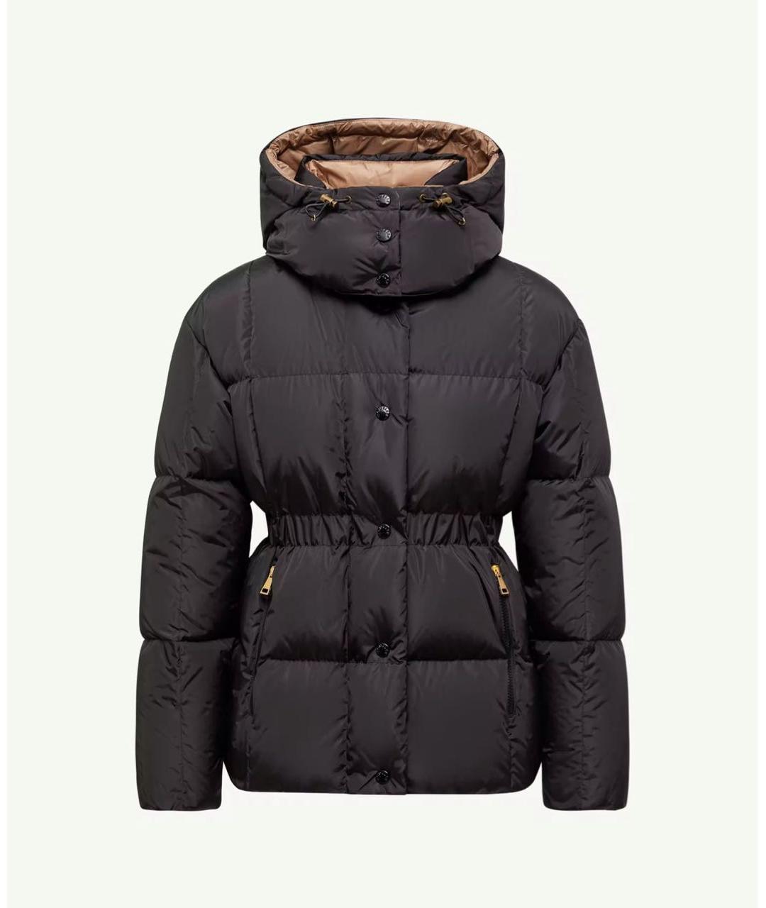 MONCLER Черный полиамидовый пуховик, фото 4