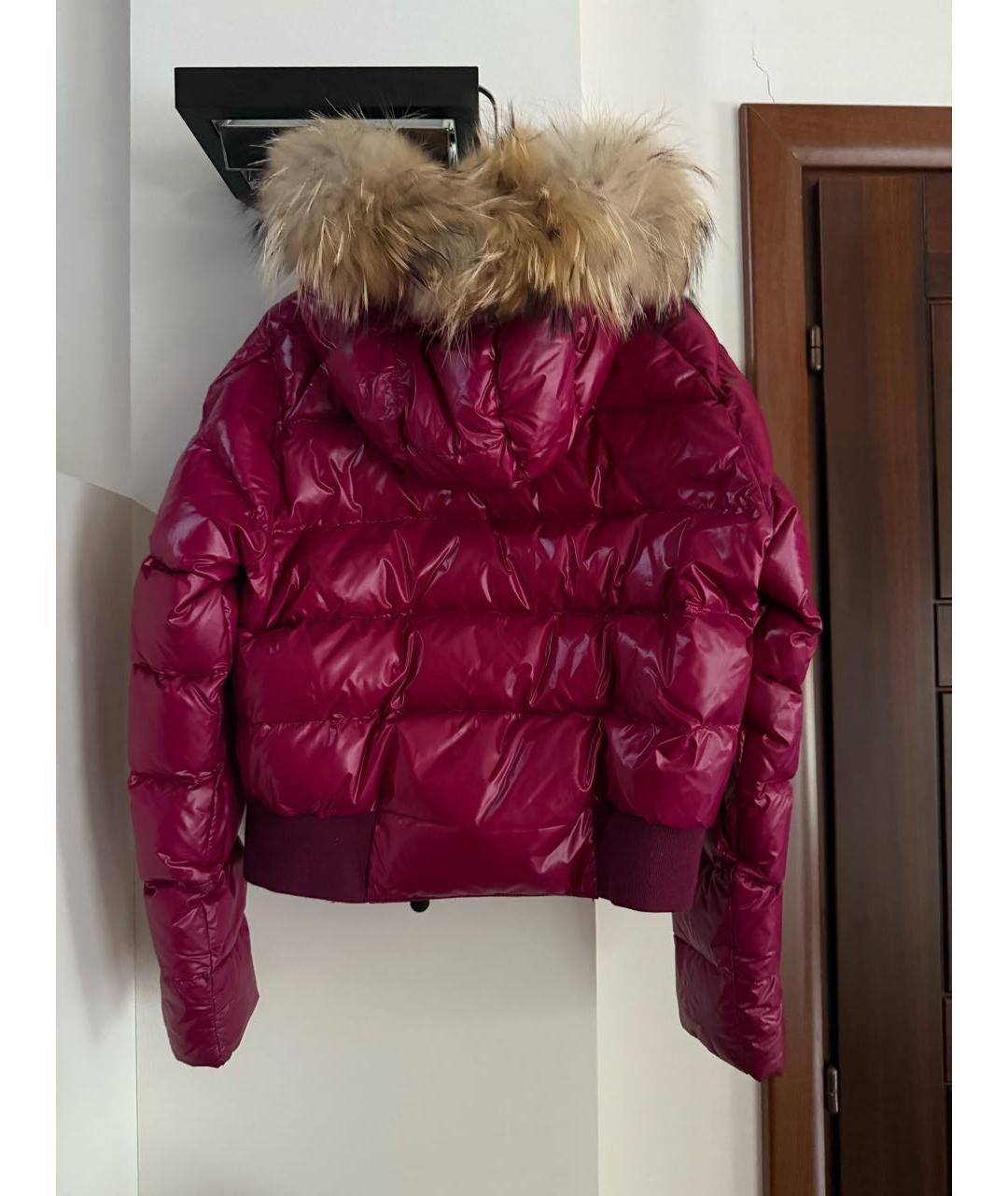 MONCLER Розовая полиамидовая куртка, фото 3