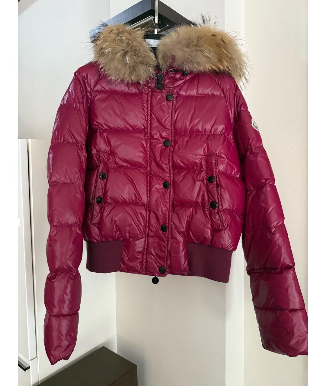 MONCLER Розовая полиамидовая куртка, фото 4