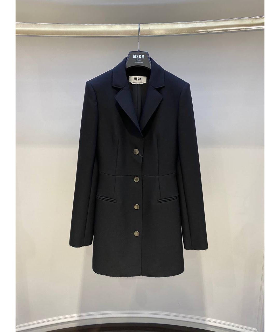 MSGM Черное полиэстеровое повседневное платье, фото 2