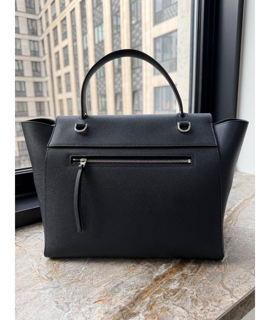 CELINE Черная кожаная сумка с короткими ручками, фото 3