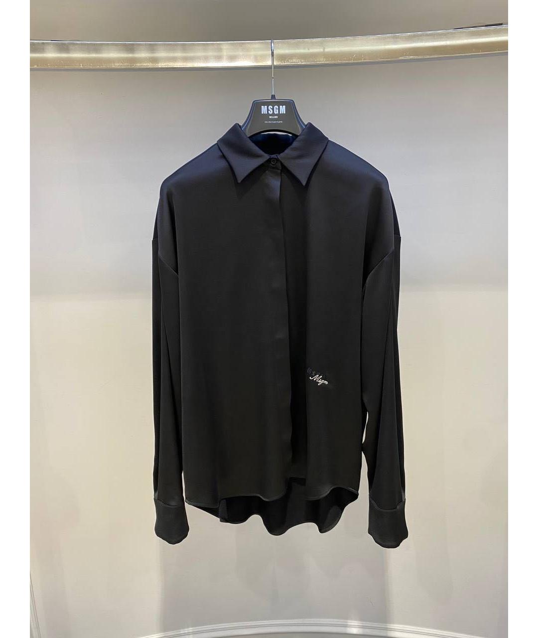 MSGM Черная вискозная блузы, фото 3
