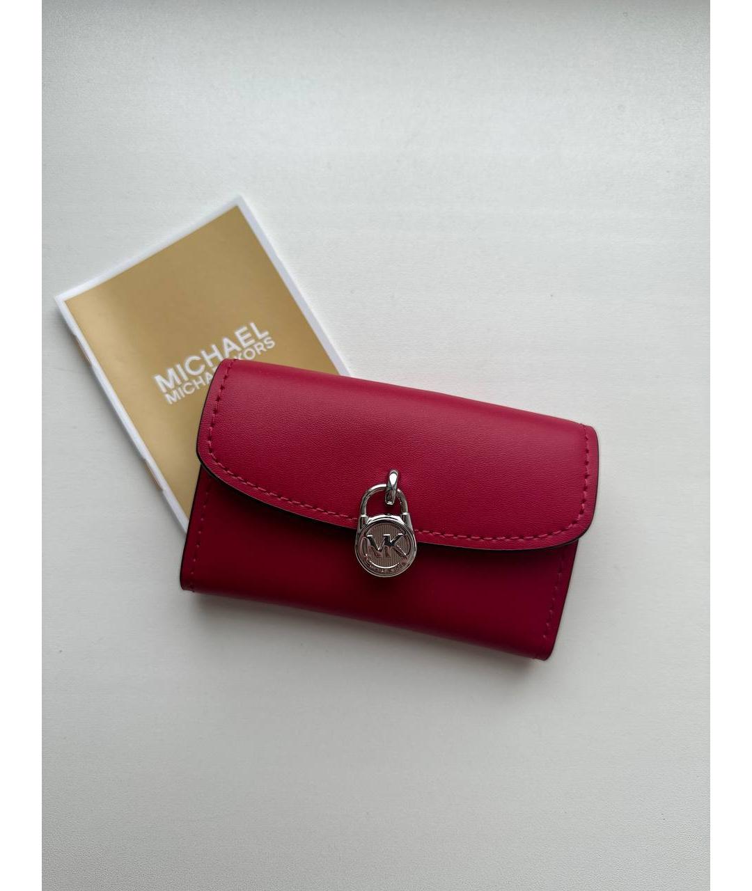 MICHAEL KORS Красный кожаный кардхолдер, фото 4