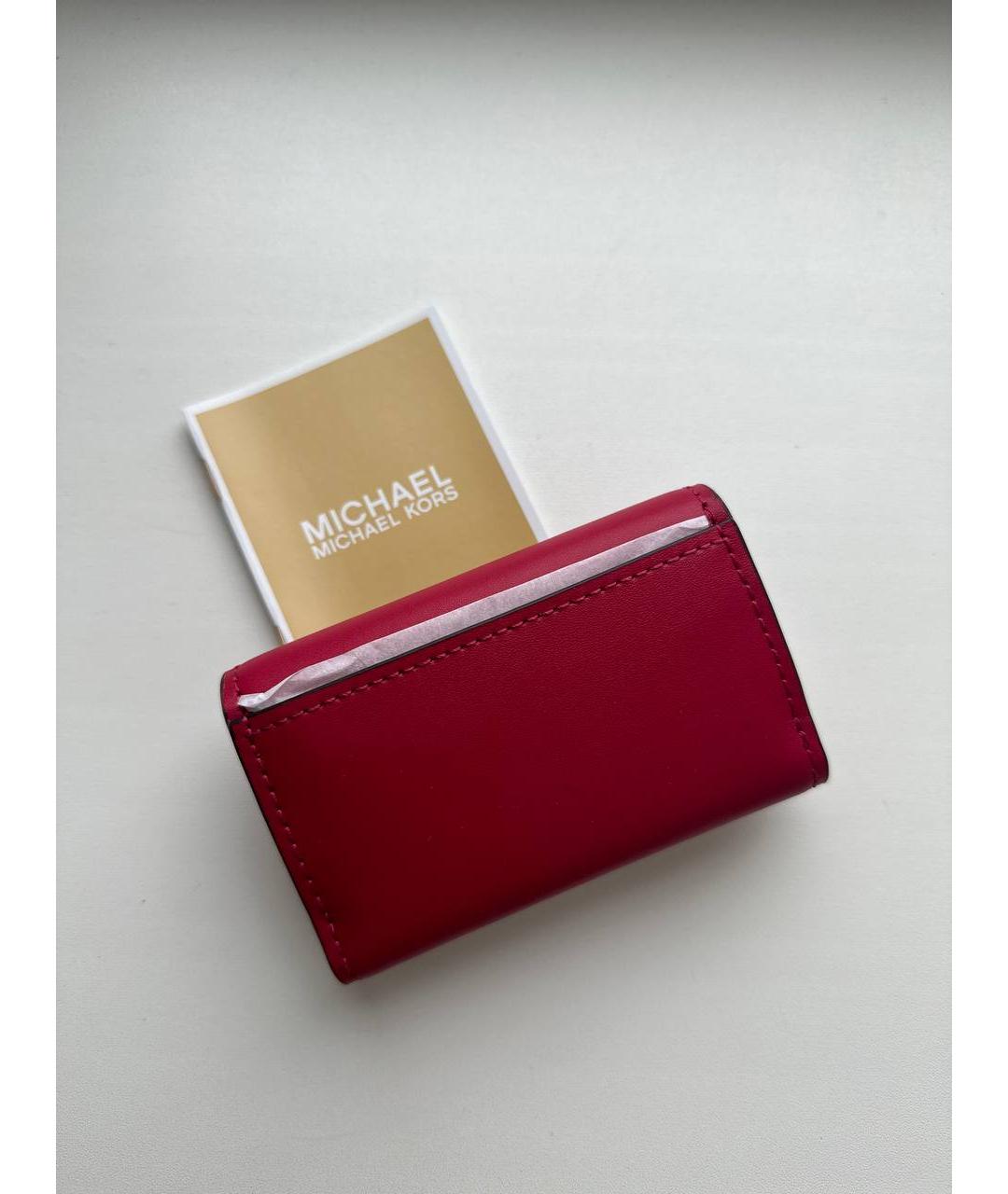 MICHAEL KORS Красный кожаный кардхолдер, фото 5