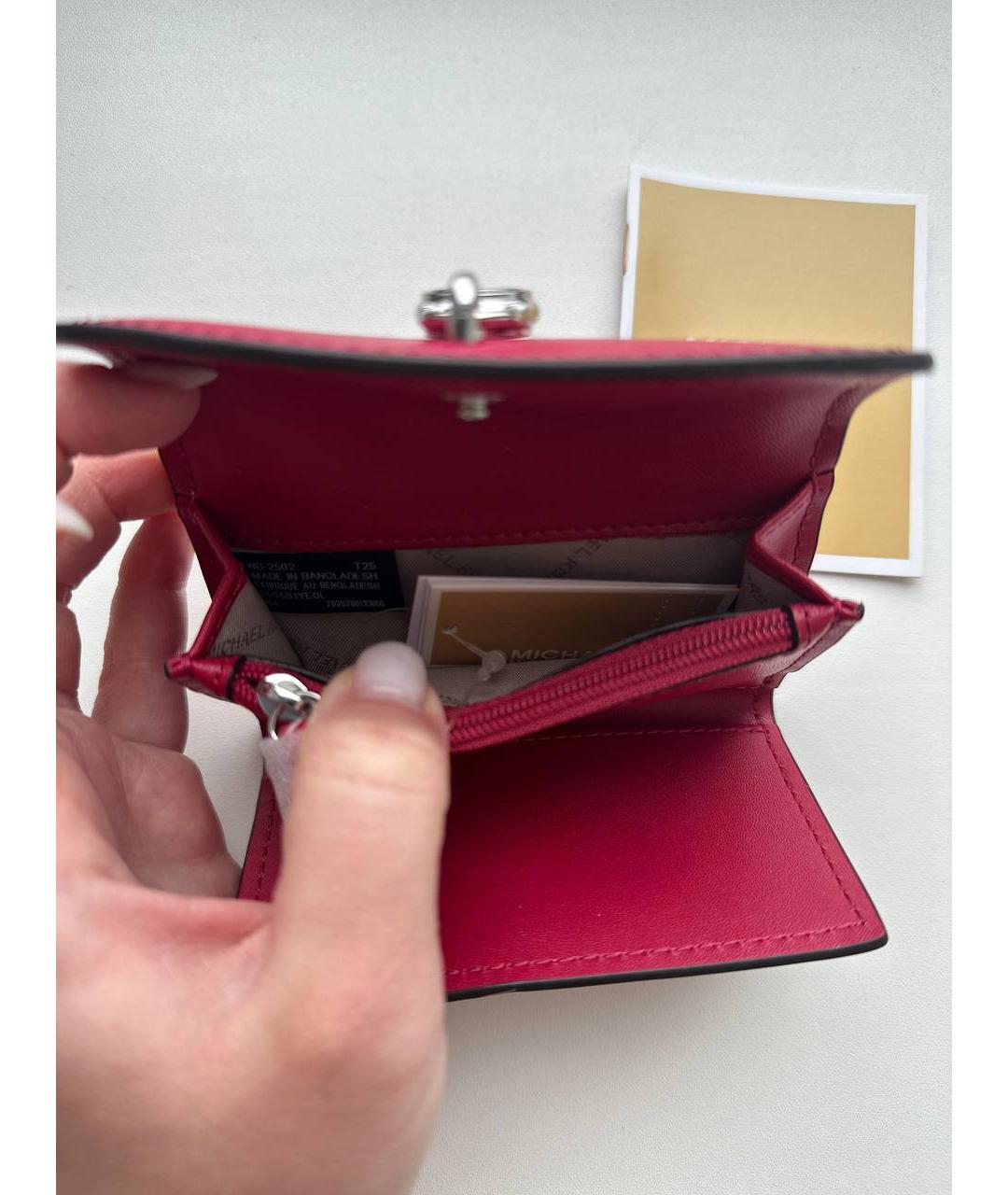 MICHAEL KORS Красный кожаный кардхолдер, фото 6