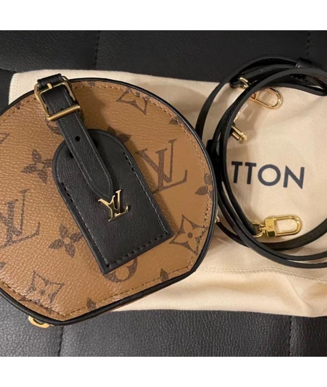 LOUIS VUITTON Коричневая кожаная сумка через плечо, фото 2