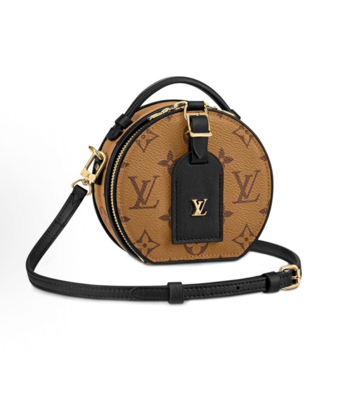 LOUIS VUITTON Коричневая кожаная сумка через плечо, фото 5