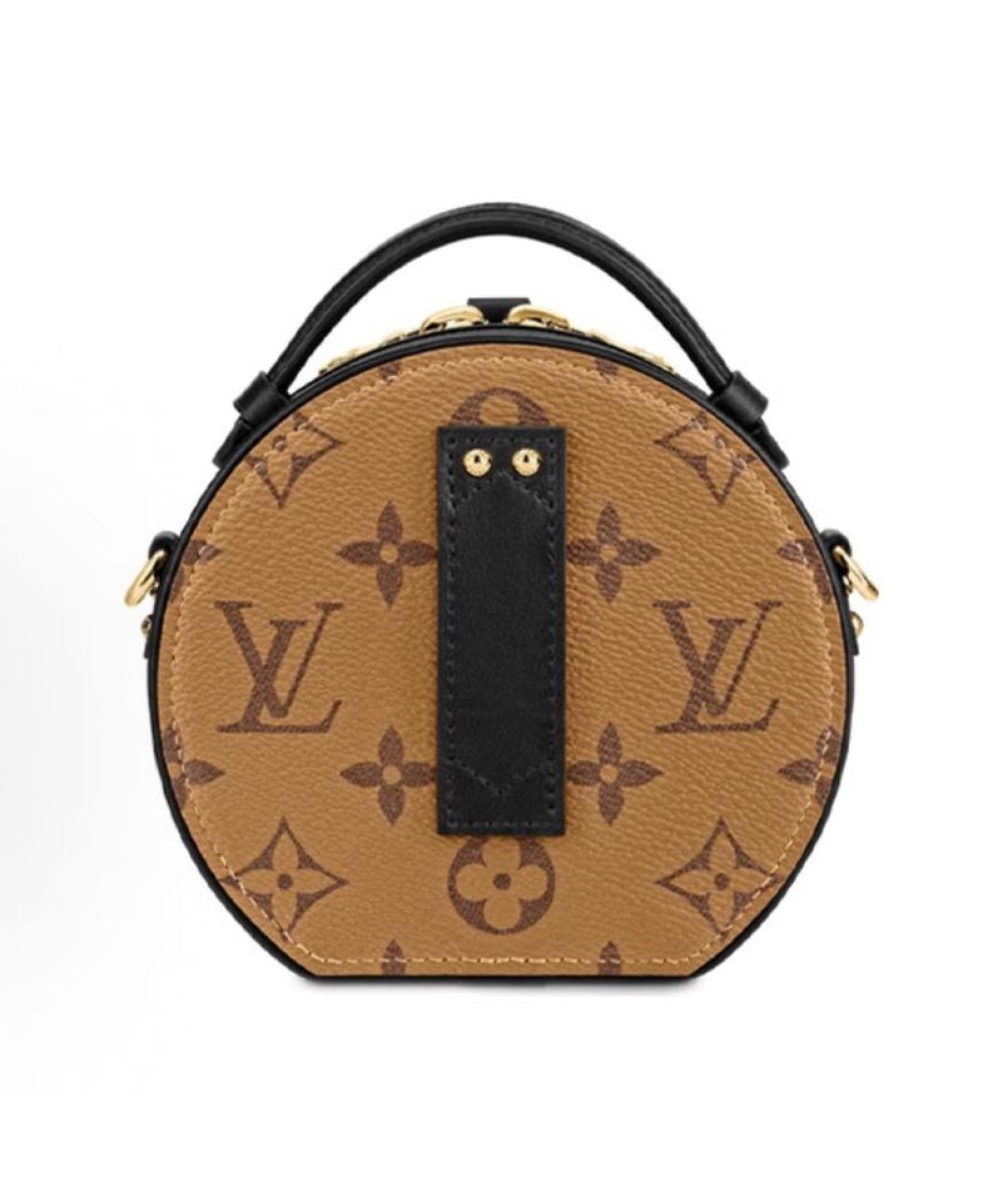 LOUIS VUITTON Коричневая кожаная сумка через плечо, фото 3