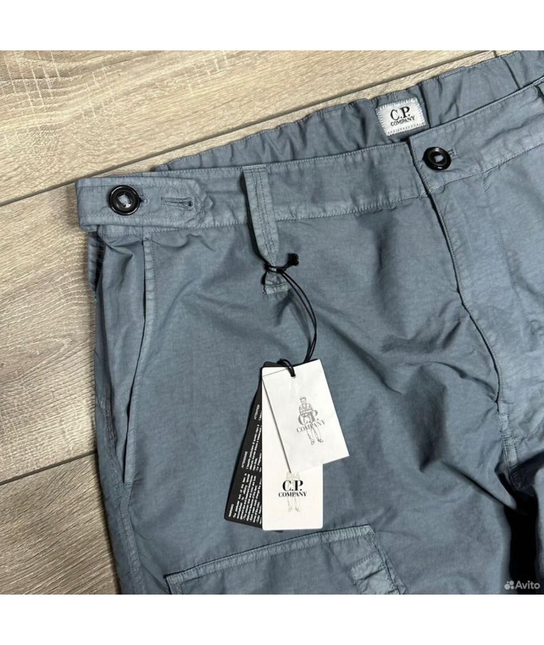 CP COMPANY Синие полиамидовые повседневные брюки, фото 3