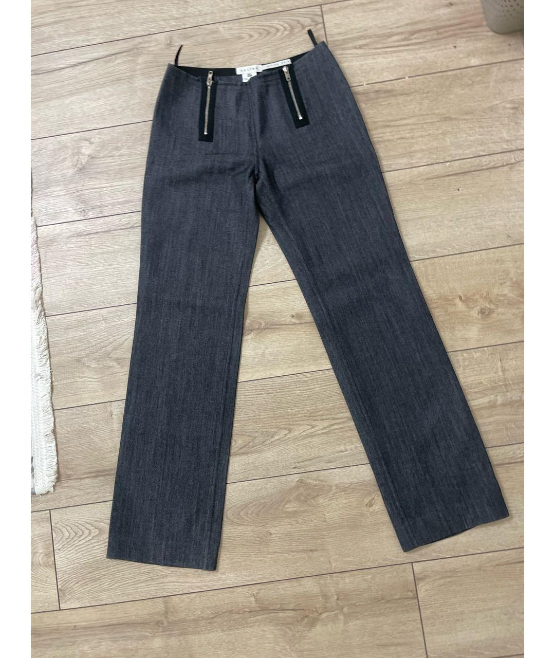 CELINE Серые прямые брюки, фото 6