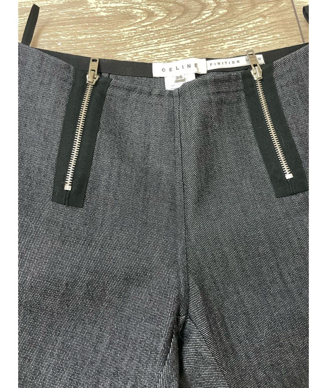 CELINE Серые прямые брюки, фото 5