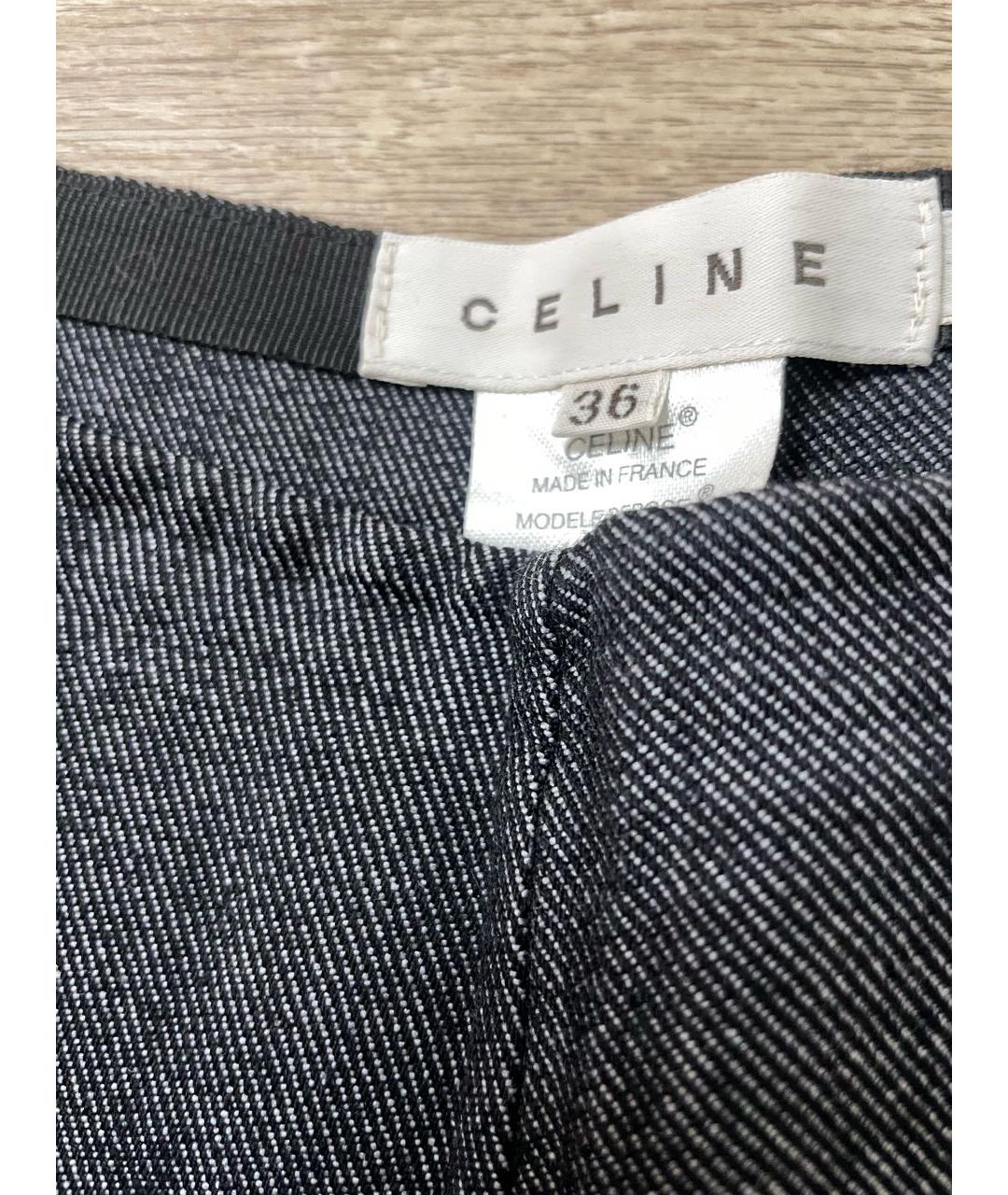 CELINE Серые прямые брюки, фото 4
