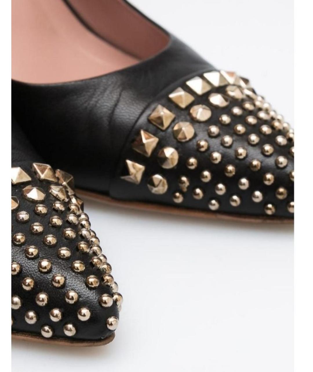 GUCCI Черные кожаные туфли, фото 4