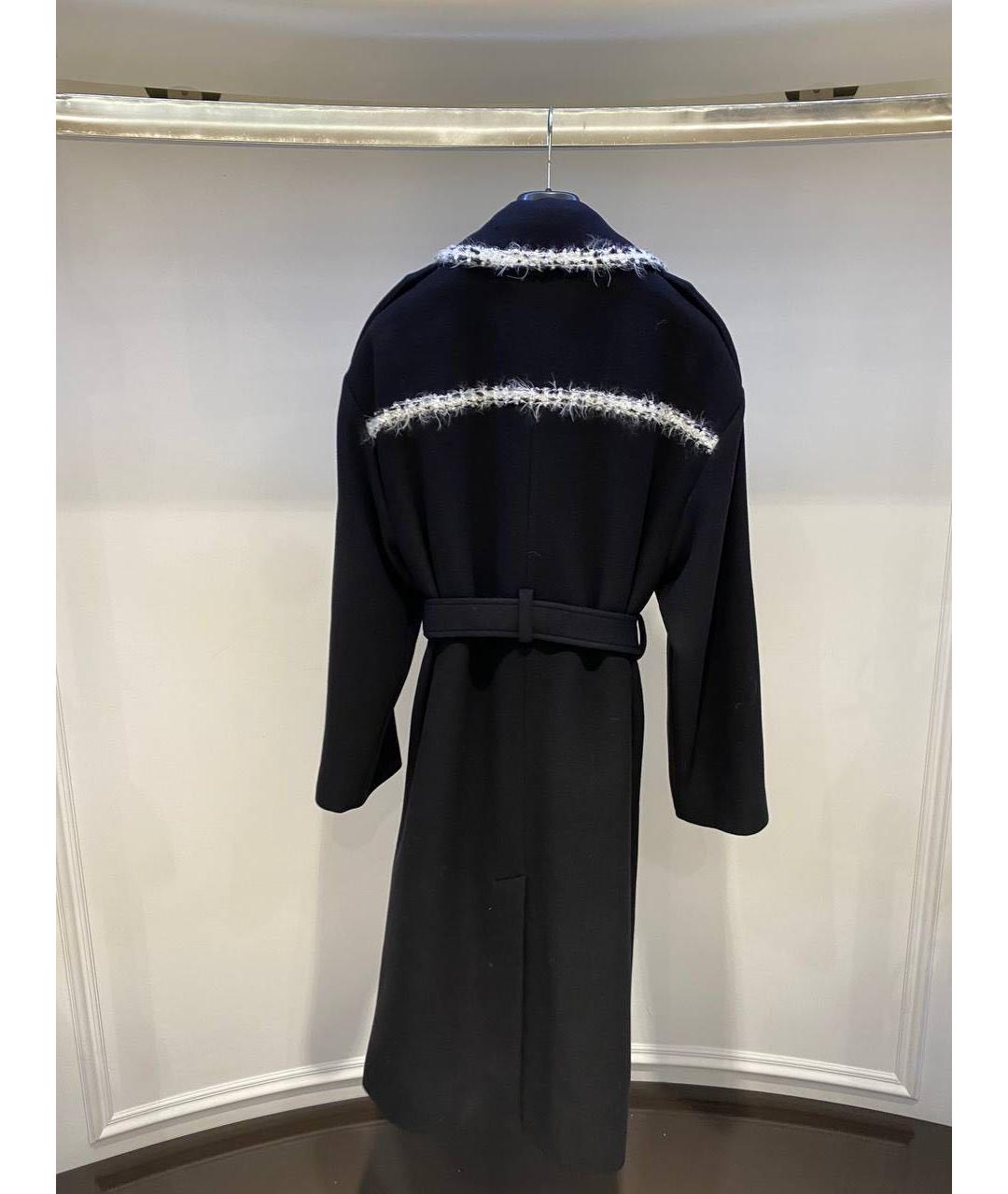 MSGM Черное шерстяное пальто, фото 3