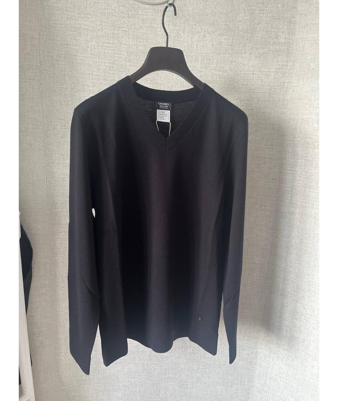 CHANEL Черный шерстяной джемпер / свитер, фото 5