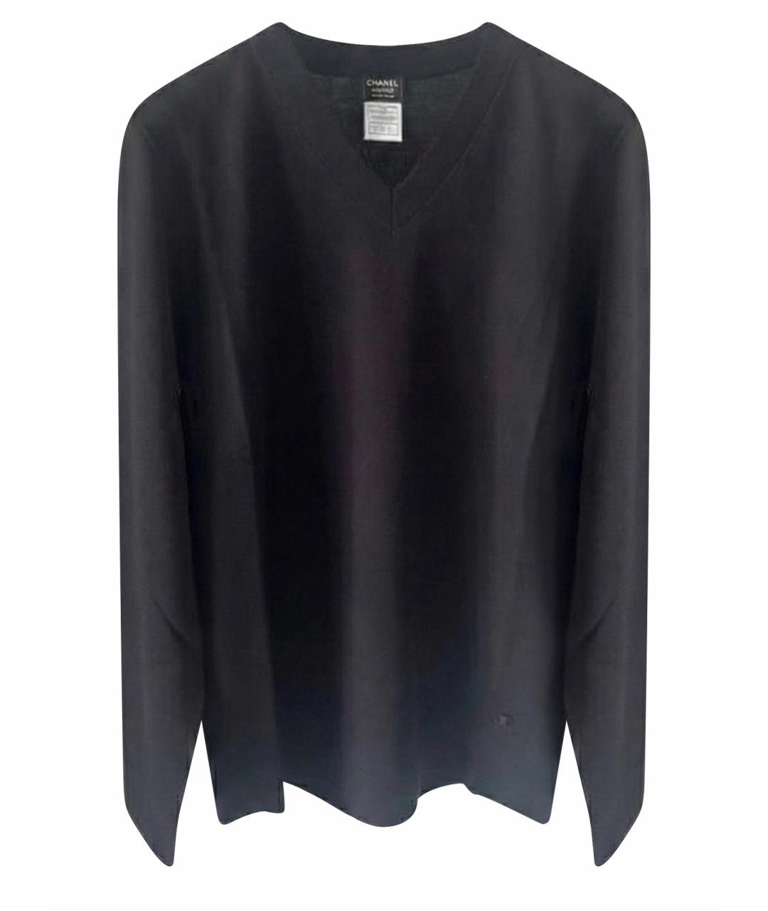 CHANEL Черный шерстяной джемпер / свитер, фото 1